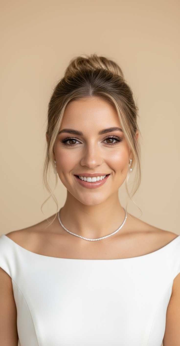 After Messy Hair Bun Style For Wedding